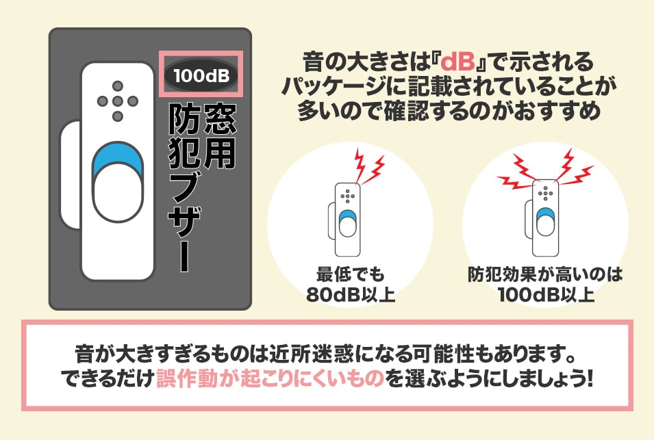 音の大きさで選ぶ