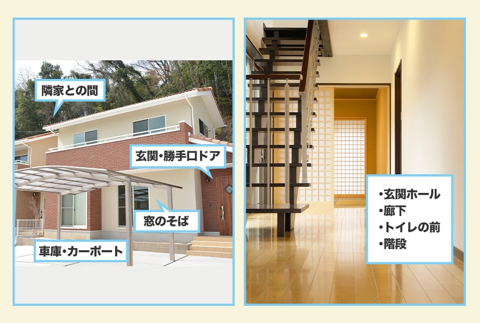 センサーライトを設置する場所はどこがいい?