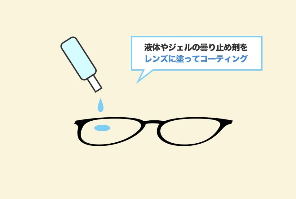 『点液(液体・ジェル)タイプ』のメガネ用曇り止めの特徴
