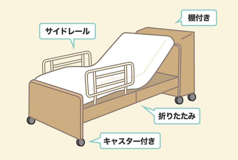 介護用ベッドにあると便利な付属品・オプション機能を紹介