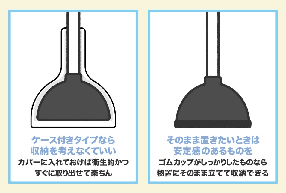 ラバーカップの保管方法を確認