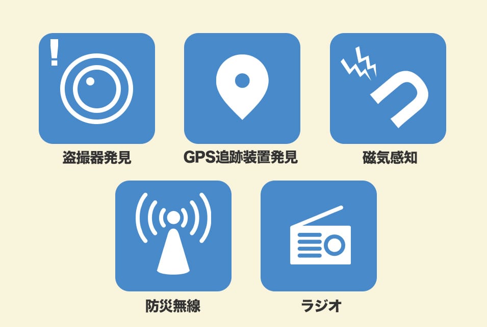 盗聴器発見器の追加機能とは？盗撮・GPS追跡も対策できるタイプをチェック