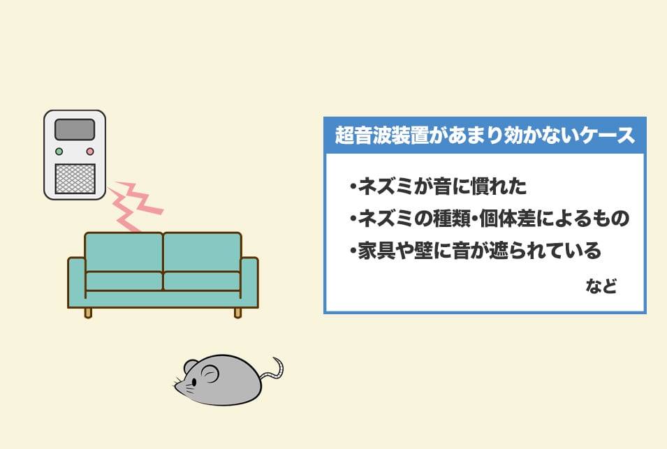 超音波ネズミ駆除装置のデメリット・注意点