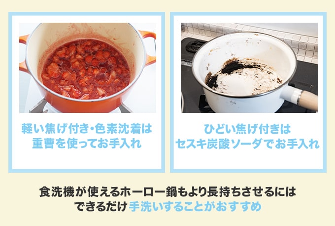 ホーロー鍋のおすすめ手入れ方法
