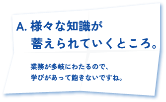 様々な知識が蓄えられていくところ。