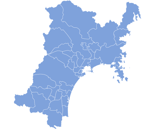 宮城県の地図